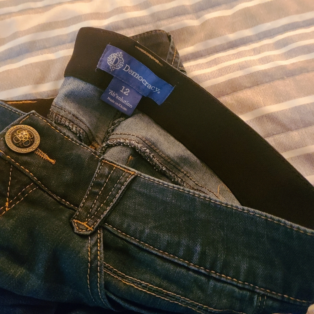 Democracy Ab Solution Straight Leg Dark Wash Jeans